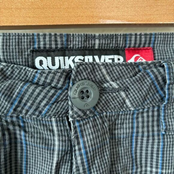Quiksilver  board shorts plaid black blue size 30‎ men’s surf skate - Picture 2 of 10